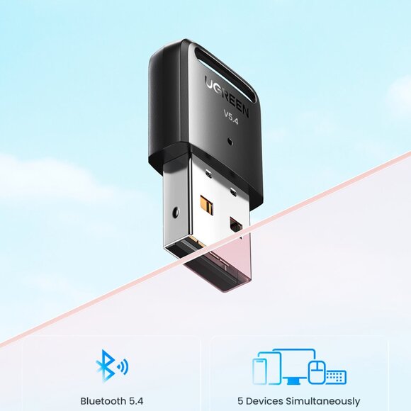 NEW UGREEN Bluetooth Adapter USB Bluetooth 5.4 for PC, Plug & Play Windows - Picture 4 of 10